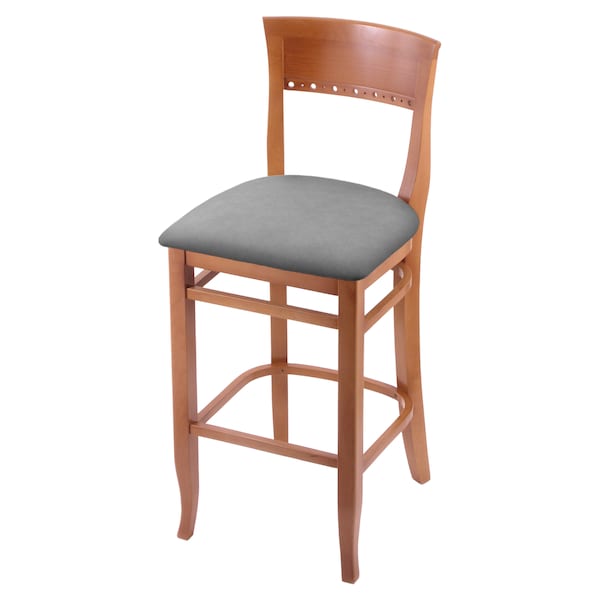 25" Counter Stool, Medium Finish, Canter Grey Seat
